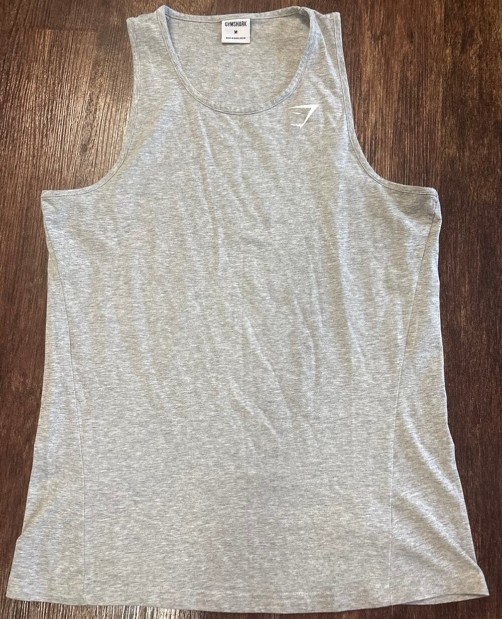 Gymshark Women's Size M Light Grey Core Marl Athletic Tank Top EUC